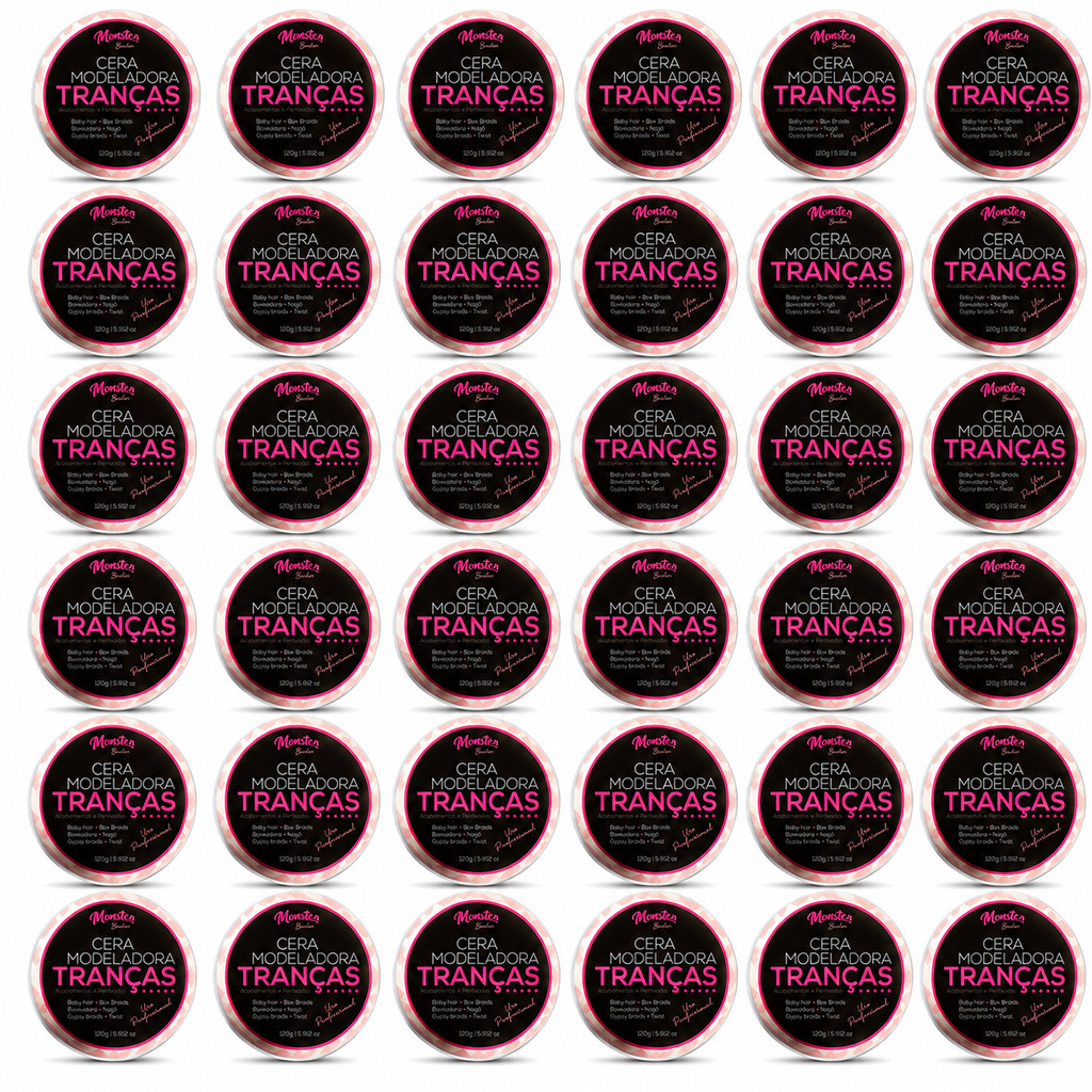 30 cera Modeladora Tranças Incolor Cabelo Box Braid Baby Hair Nagô Boxeadora low Poo 120gr monster