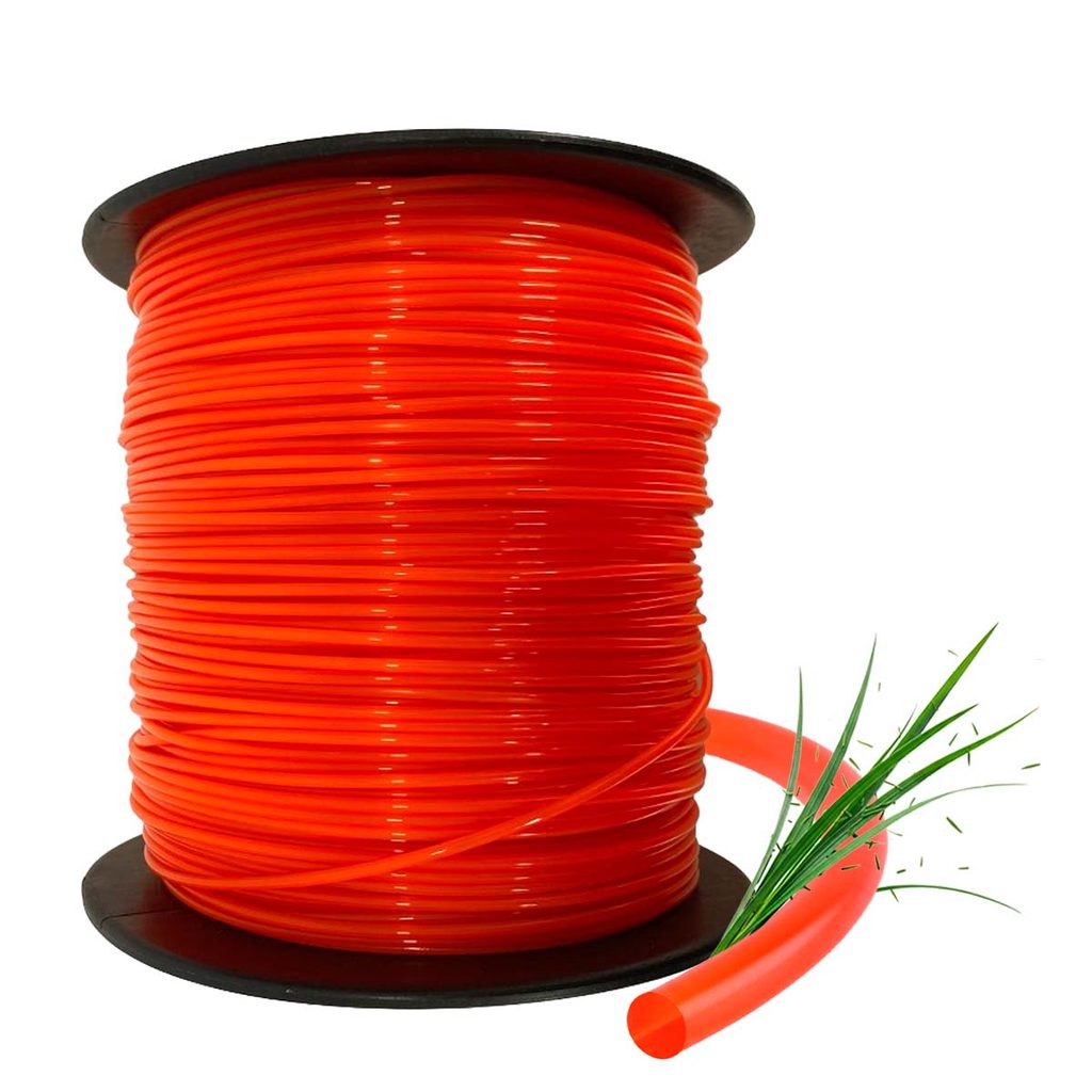 Rolo Fio Nylon Redondo Para Roçadeira 2,7mm 2kg 307m Laranja