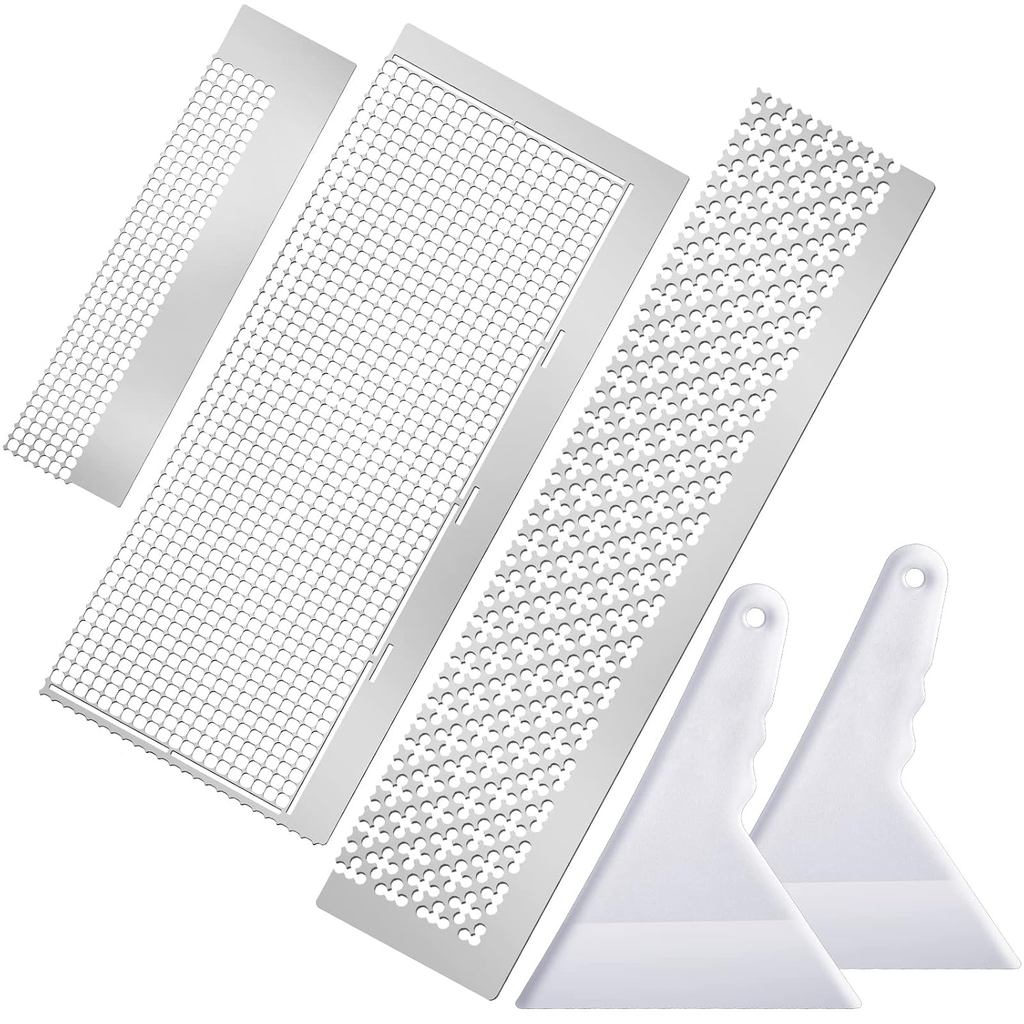 3 Peças de Réguas de Aço Inoxidável para Pintura de Diamante com 216, 699, 1020 Grades em Branco, Ferramentas de Alinham