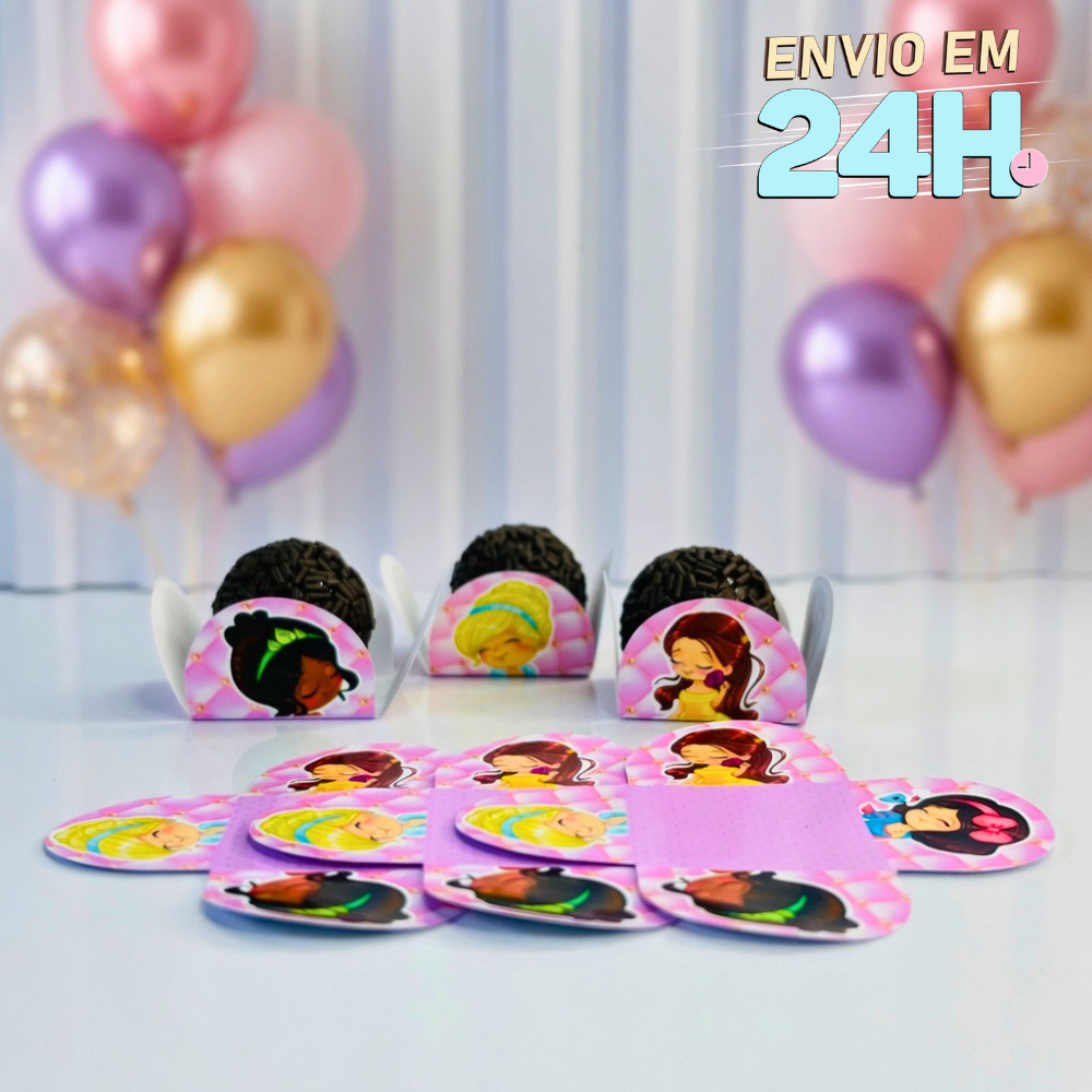 Forminha de Doces Princesas Cute Personalizada no Tema /Lembrancinha de Festa /Aniversário
