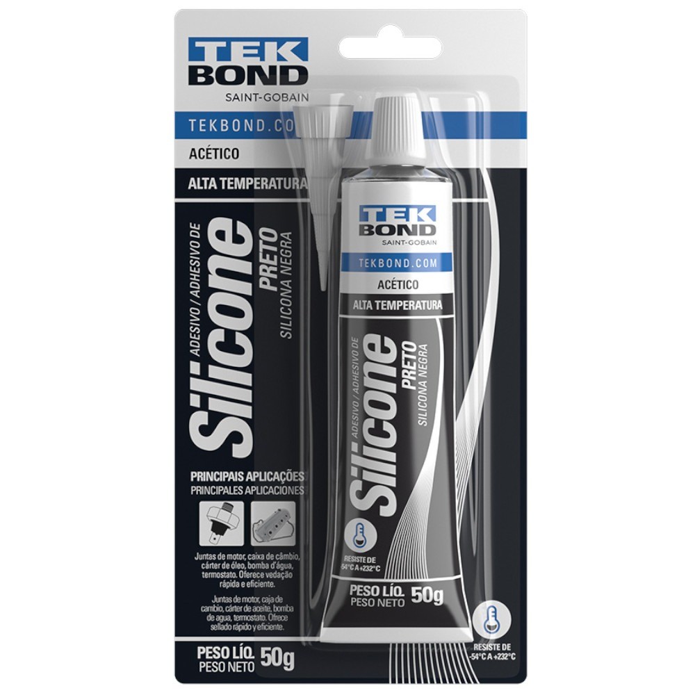 Silicone acético para alta temperatura 50 gramas - Tekbond