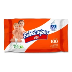 TOALHAS UMEDECIDAS SELECTWIPES BASIC LARANJA 100