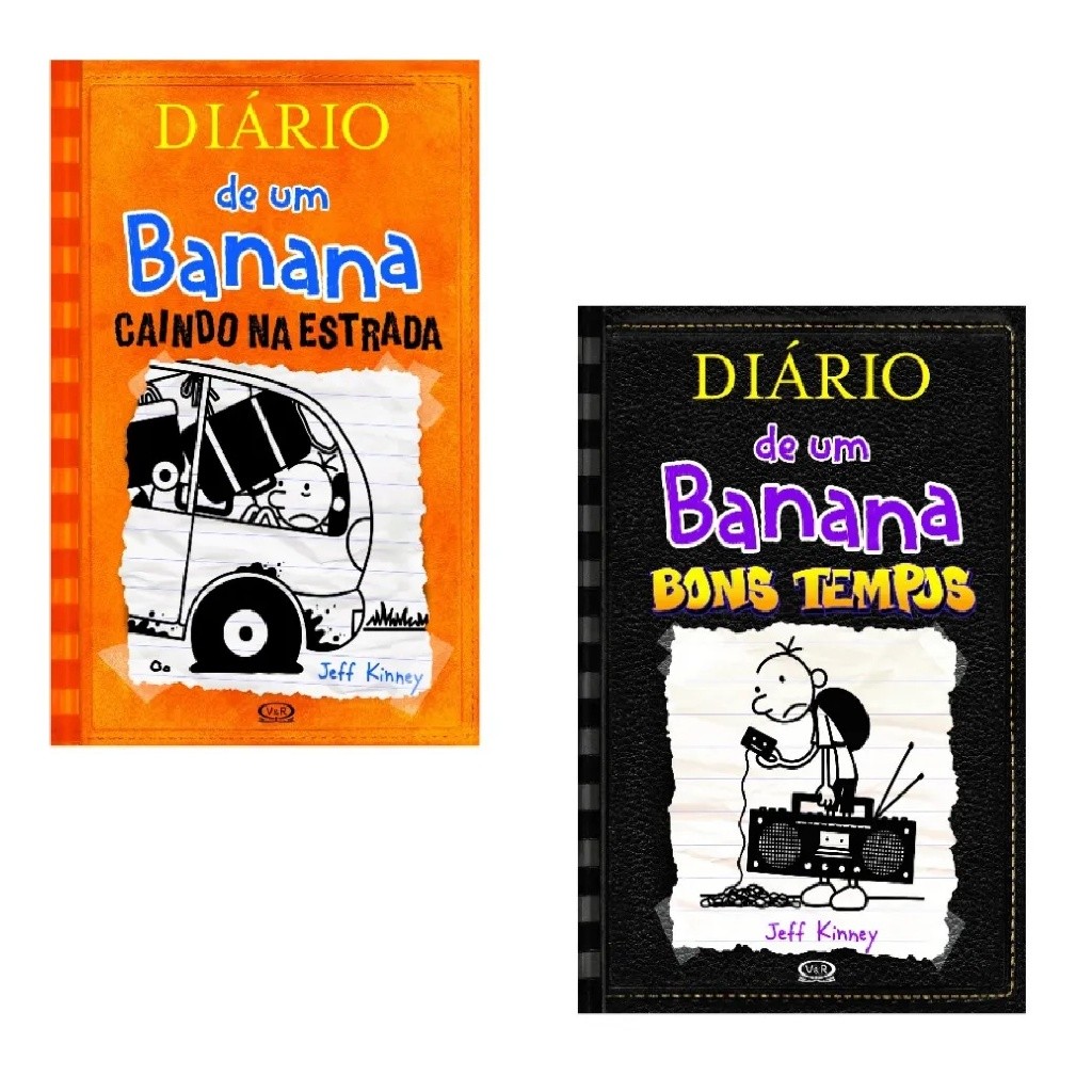 Kit C/2 Livros Diário de Um  Banana 9 e 10 ( Capa Dura) +  Brinde