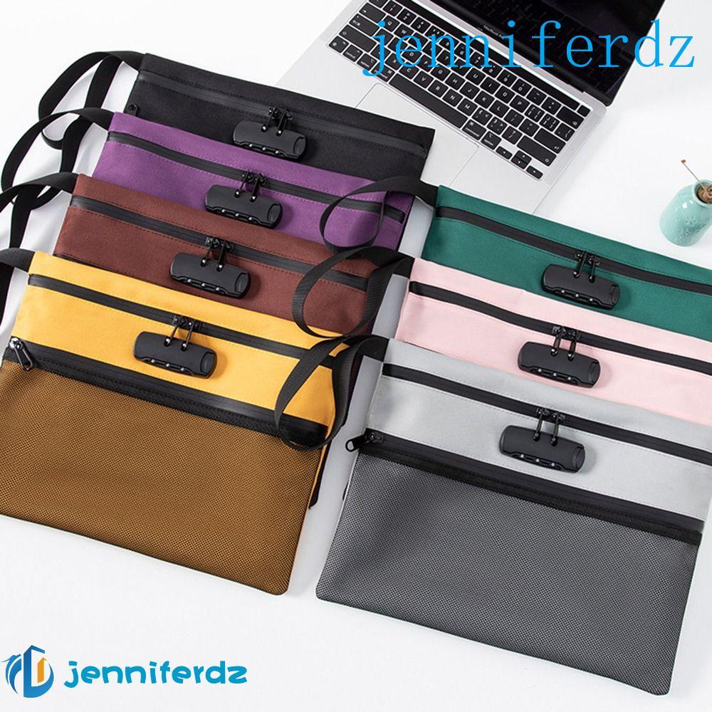 Bolsa Para Documentos De Segurança AJENNIFER , De Arquivo Com Trava De Tecido Oxford À Prova D'água , Alça