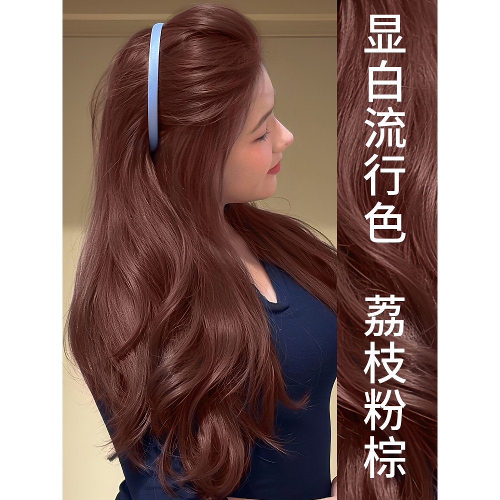 Lichia rosa marrom tintura de cabelo planta estimulação não-irritante pura marca genuína 2025 moda cor tintura de cabelo