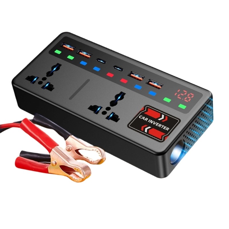 O Inversor Multiuso Do Veículo Caminhão De zzz 200W Converte A Saída De Energia 12V 24V 220V