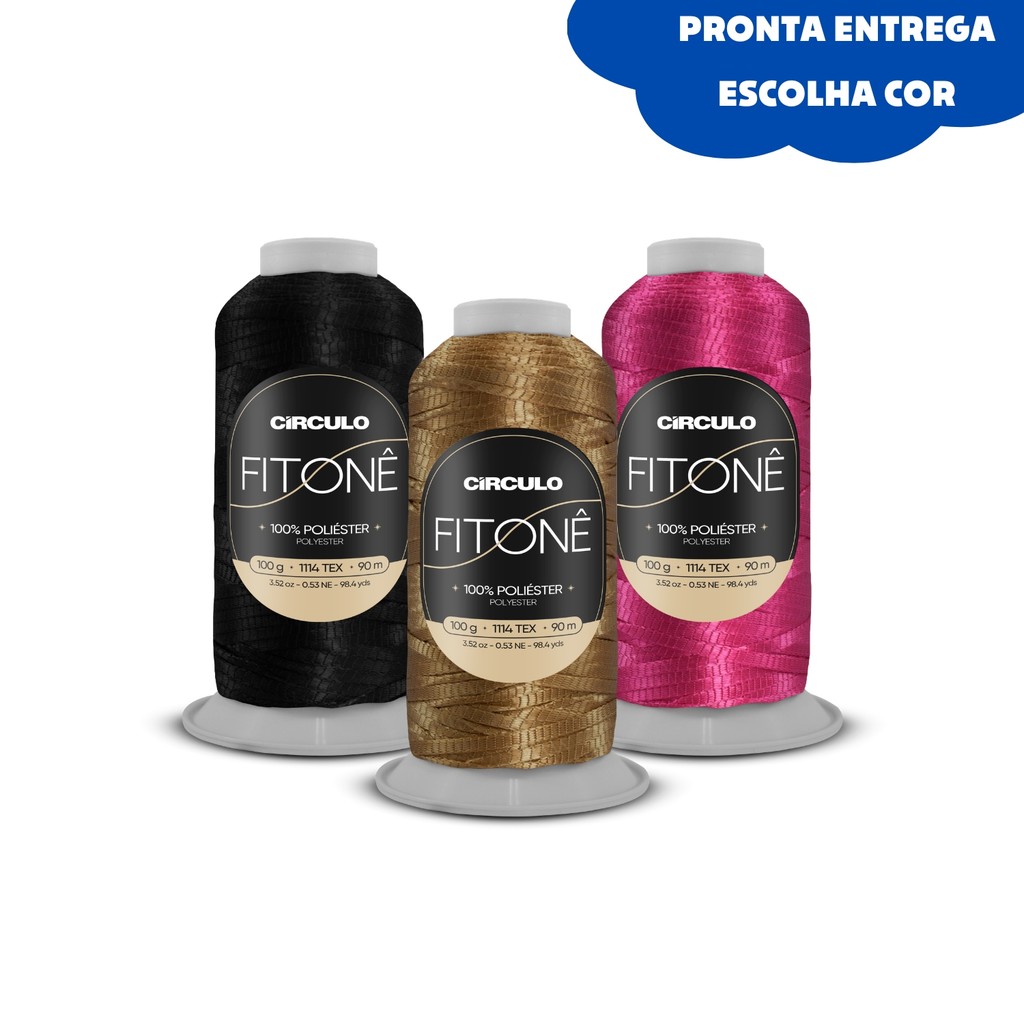 Fio Fitone Círculo 100% Poliéster 100g 90m TEX 1114 Crochê Bolsas