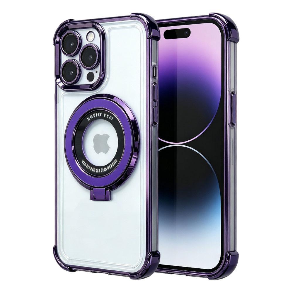 Capa De Suporte De Anel Magnético , Almofada De Airbag De Luxo , Transparente , Para iPhone 15 , 14 , 13 , Pro Max , Plu