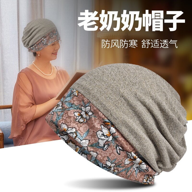Touca de dormir feminina para idosos, chapéu de cama após dormir, quimioterapia, boné careca fino para ar condicionado