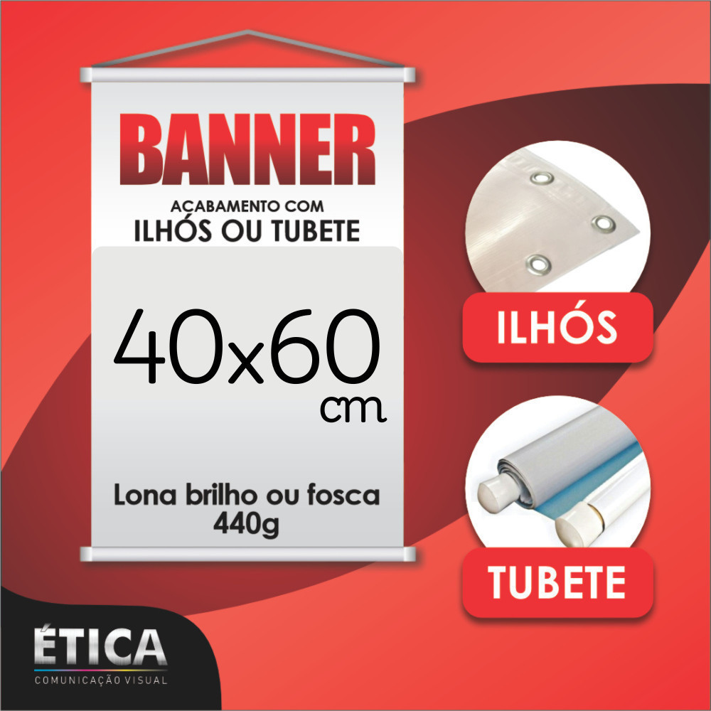 Banner Personalizado 40x60 Prova D'Água, Lona para Loja, Banner Personalizado Com Foto, Impressão Lona, Banner Médio