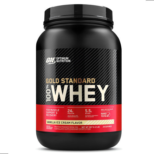 Whey Protein Gold Standard 100% Sabor Sorvete De Baunilha 907g Optimum Nutrition
