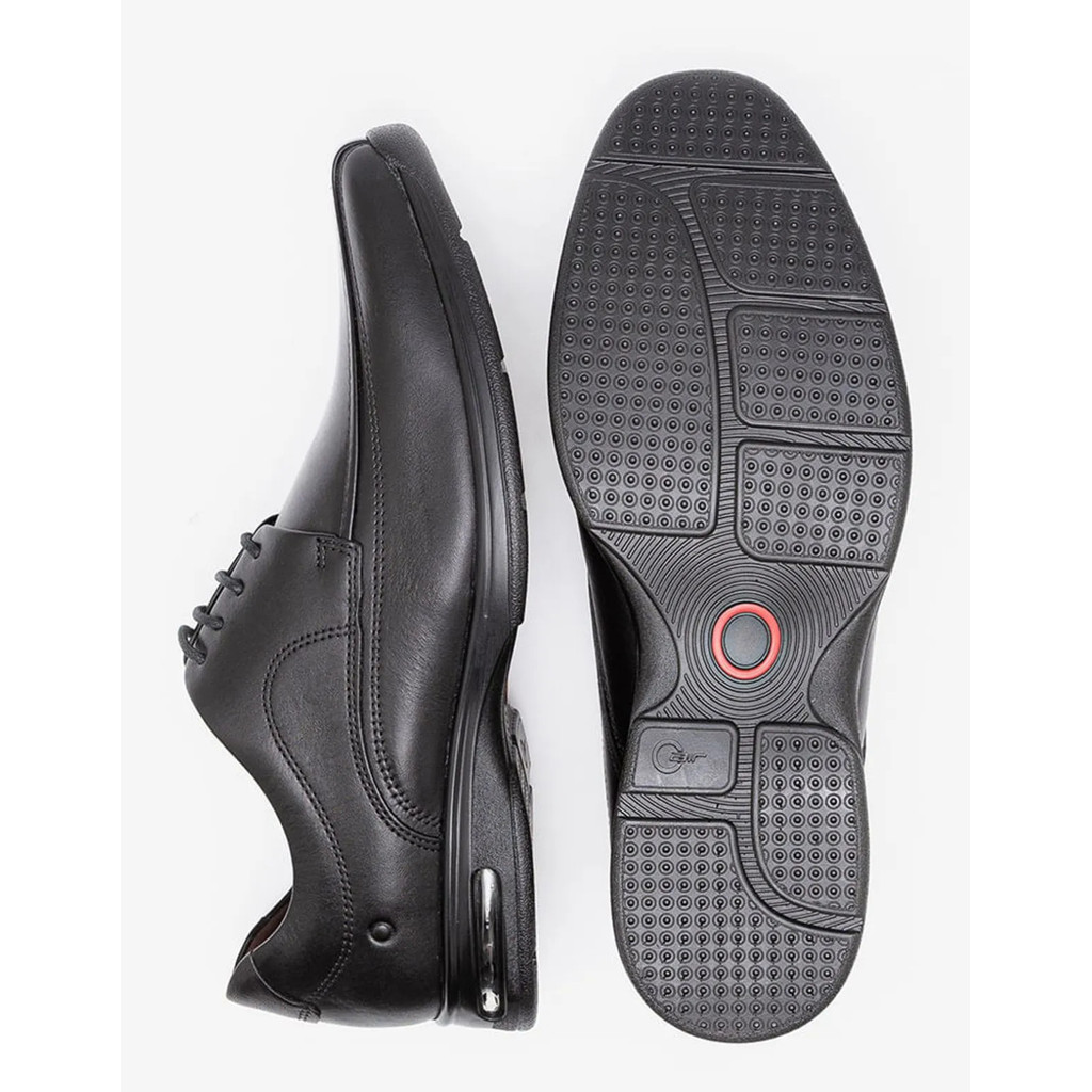 Sapato Democrata Masculino Smart Comfort Air Spot Preto Cadarço