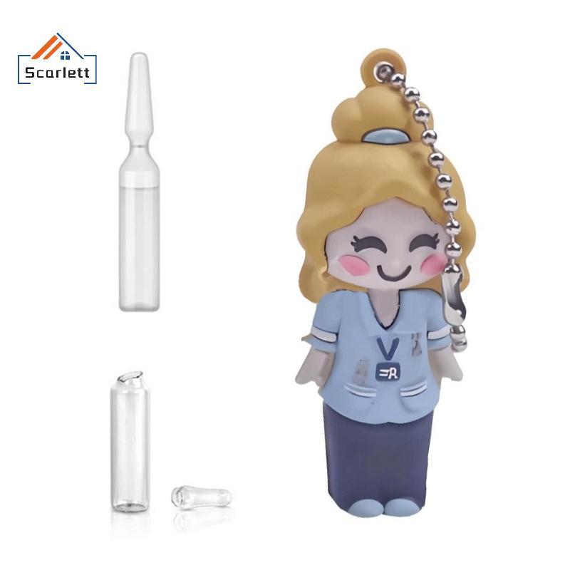 [Scarlett] Abridor De Garrafas De Ampola De Formato Médico Enfermeira Cortador De Borracha Especial Chaveiro Multifuncio