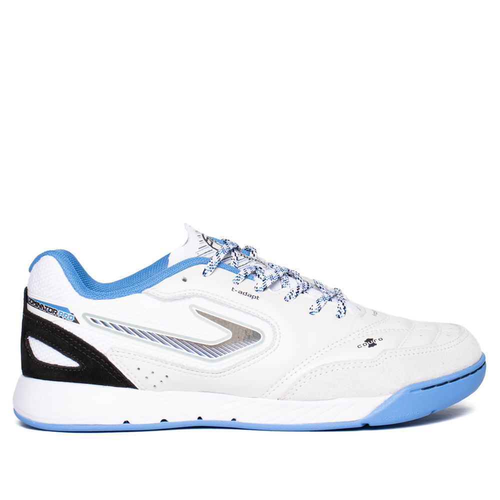 Chuteira Futsal Masculina Topper Dominator Pro VI Branco/Azul