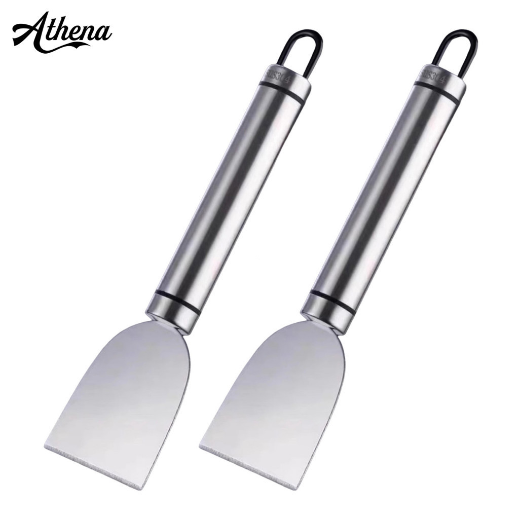 Non-slip Handle Scraper Stainless Steel 2pcs Pot Double-ended Kitchen Tool for Removing Grease Burnt Food Rust-proof Ice