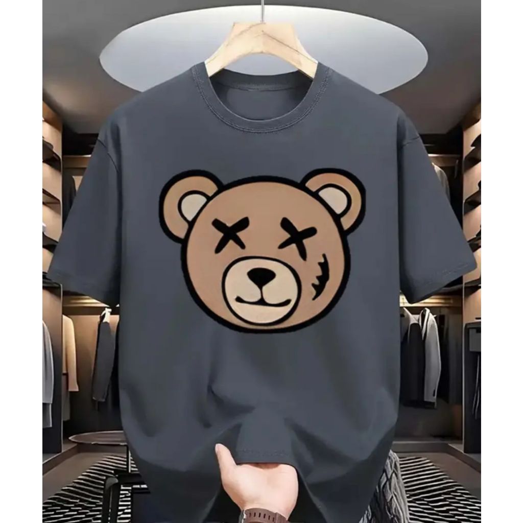 Camiseta Masculina Estampada URSO TEDDY Camisa 100% Algodão 30.1 Camiseta Masculina Streetwear