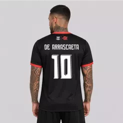 Camisa Flamengo Emoção Vermelha e Preta 10 De Arrascaeta
