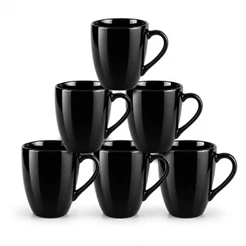 Kit Jogo 6 Canecas 250ml Porcelana Xicara Chicara Para Cafe Cha