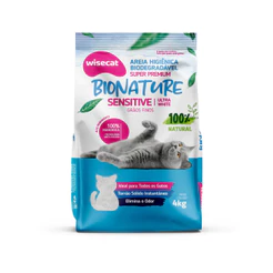 Areia Higiênica Biodegradável BioNature para Gatos Grãos Finos 4kg