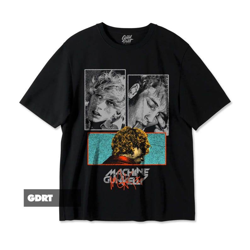 Music.Soul Camiseta Unissex Machine Gun Kelly Tema Lost Americana Vintage Estampa Atemporal Confortável Premium Estil...