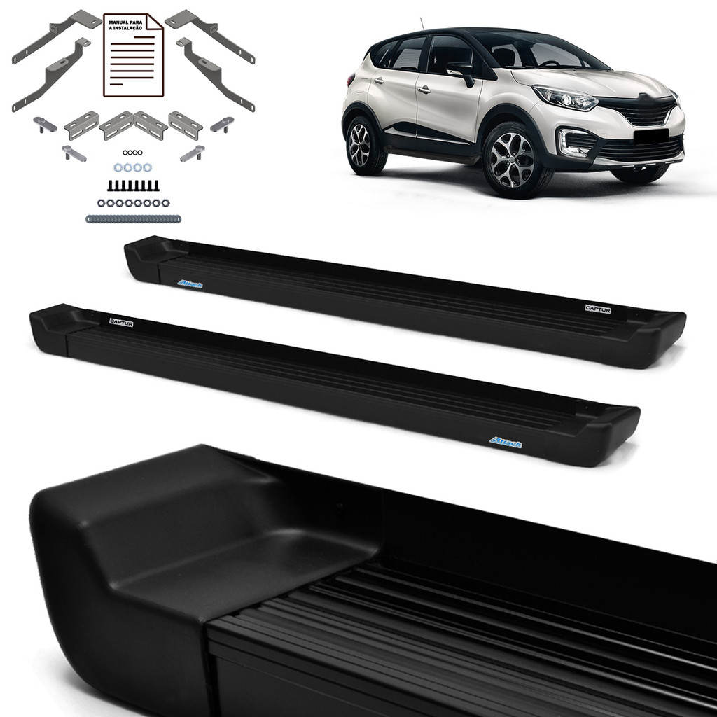 Estribo Prime Captur 2017 A 2022 Preto