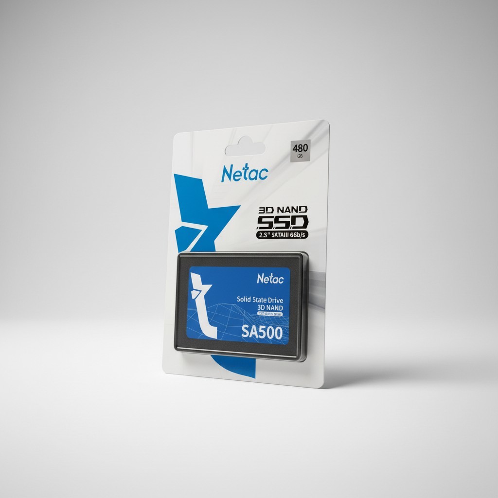 SSD 480GB 2,5" SATA III 3D NAND SA500 NETAC NT01SA500-480-S3X 520/450MB/S