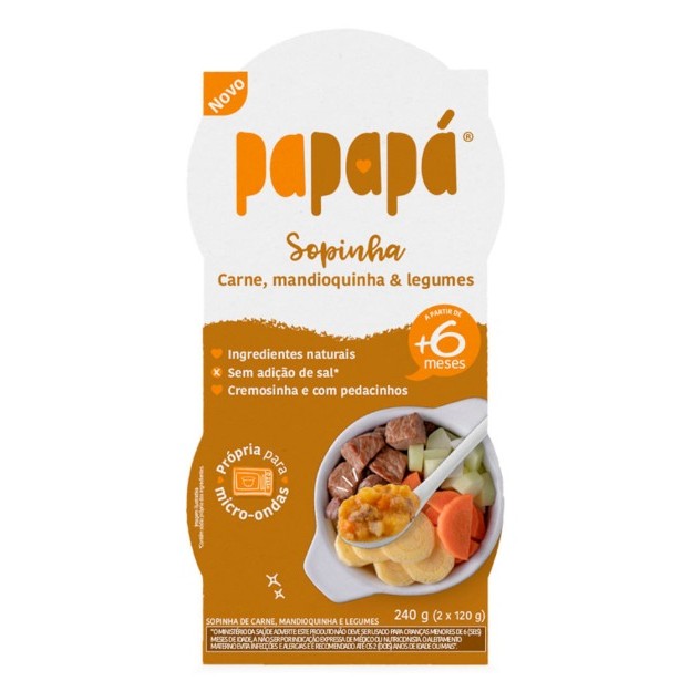 Sopinha Carne Mandioquinha e Legumes 240g Papapá