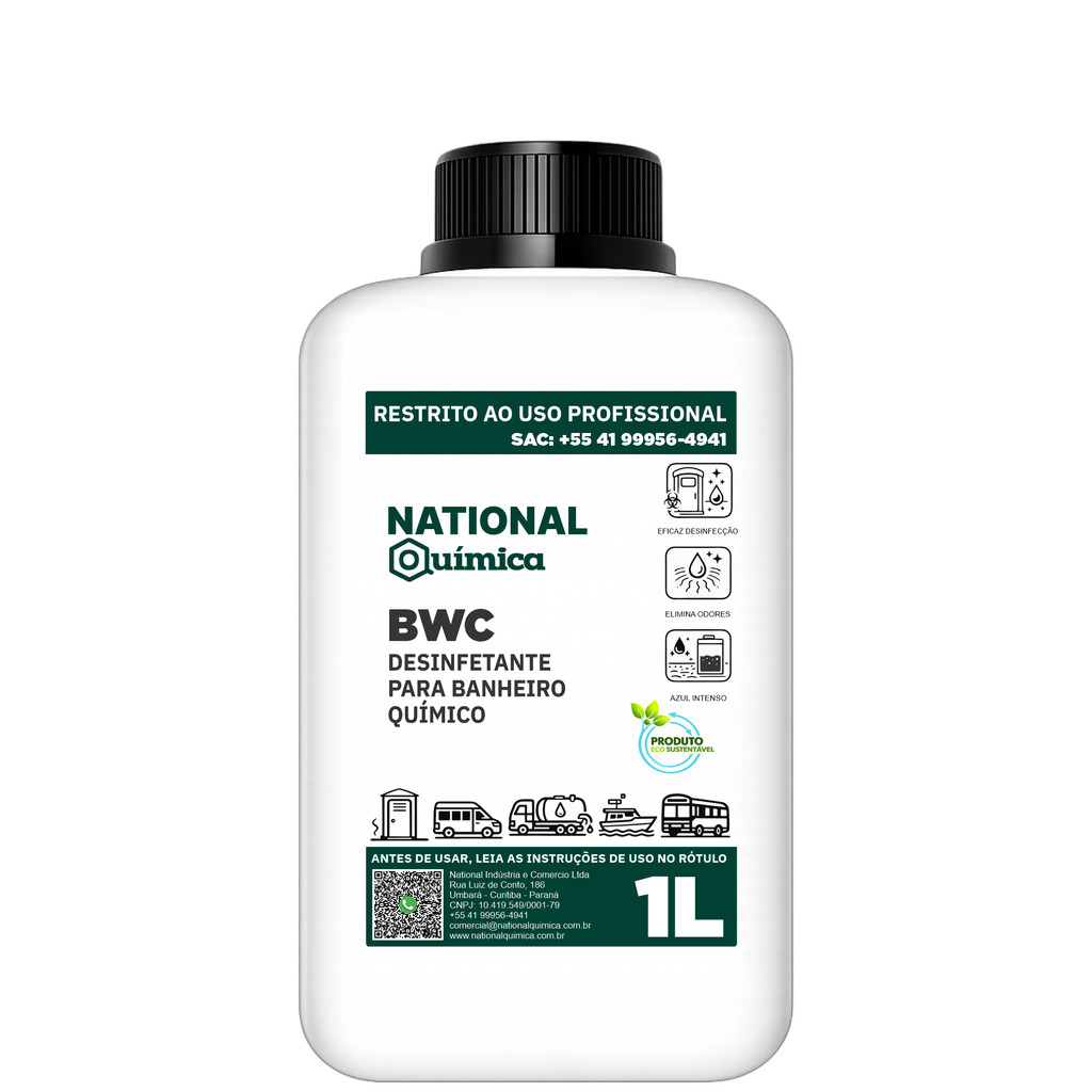 Desinfetante Para Banheiro Químico 1 L Bwc National Química