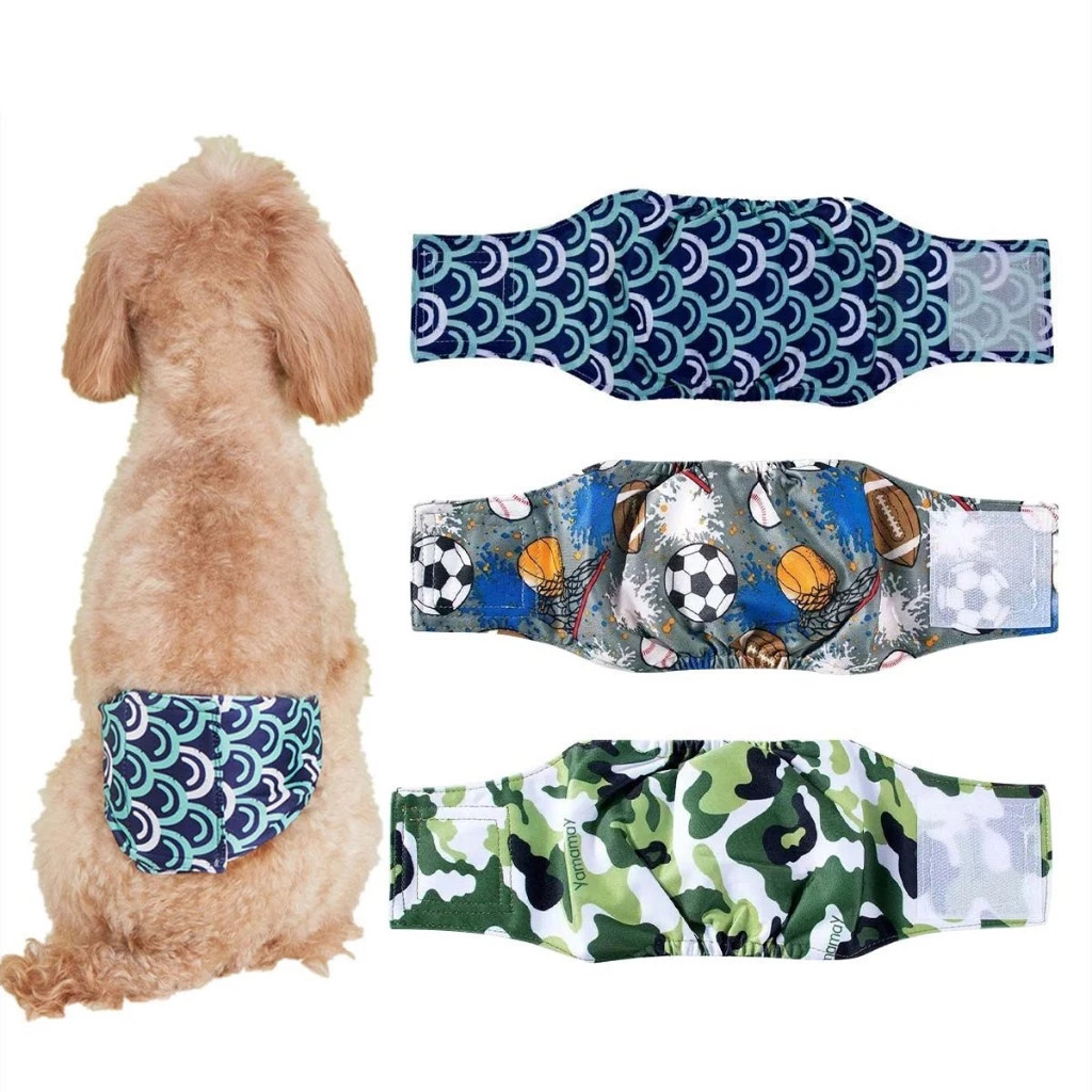 Fralda Masculina Para Barriga De Cachorro , Reutilizável Fraldas Laváveis Ecológicas Animais De Estimação