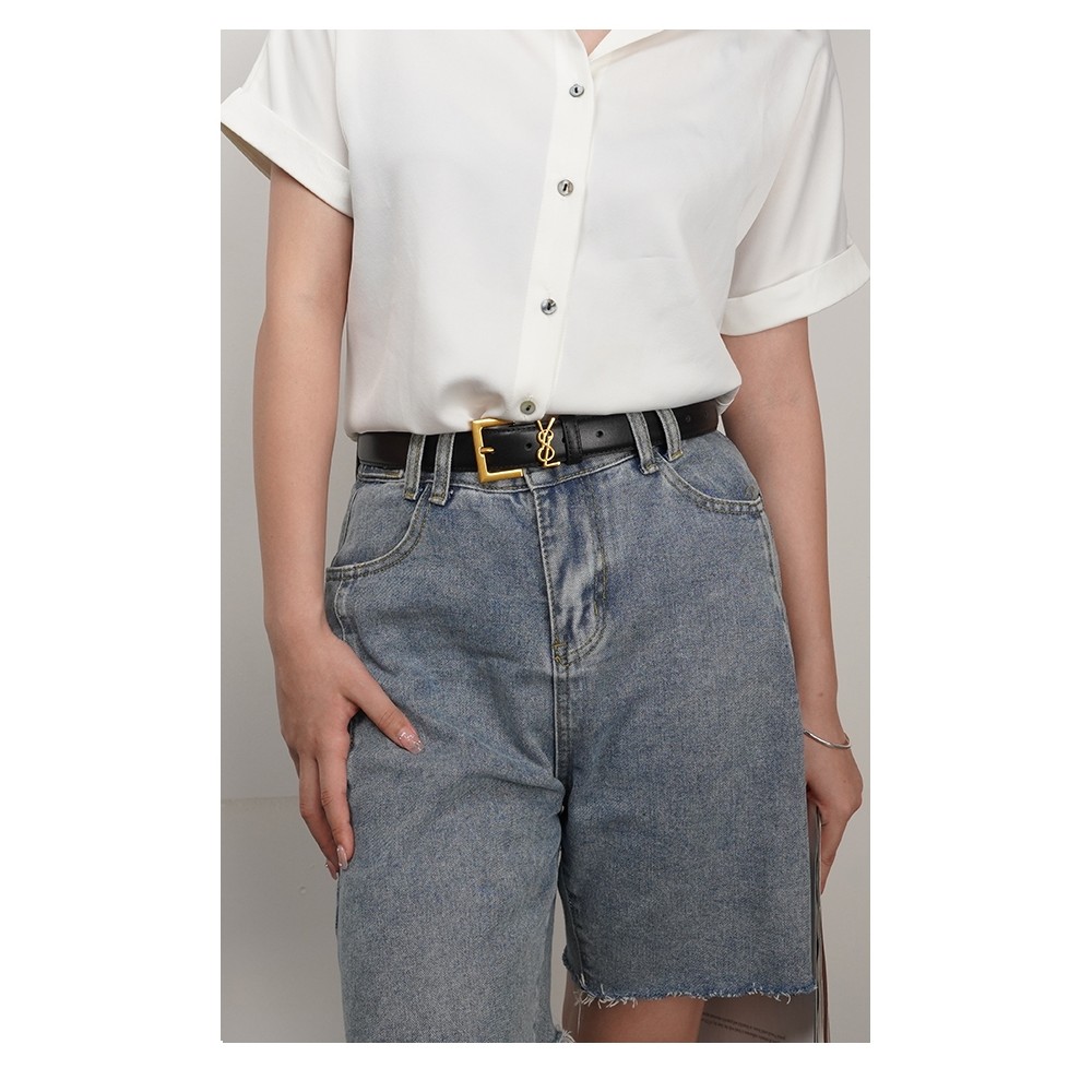 F primeira camada cinto de couro genuíno novo estilo senhoras High-End cinto Casual vestido decoração All-Match combinan
