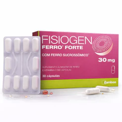 Fisiogen Ferro Forte 30mg Com 30 Cápsulas Sem Sabor