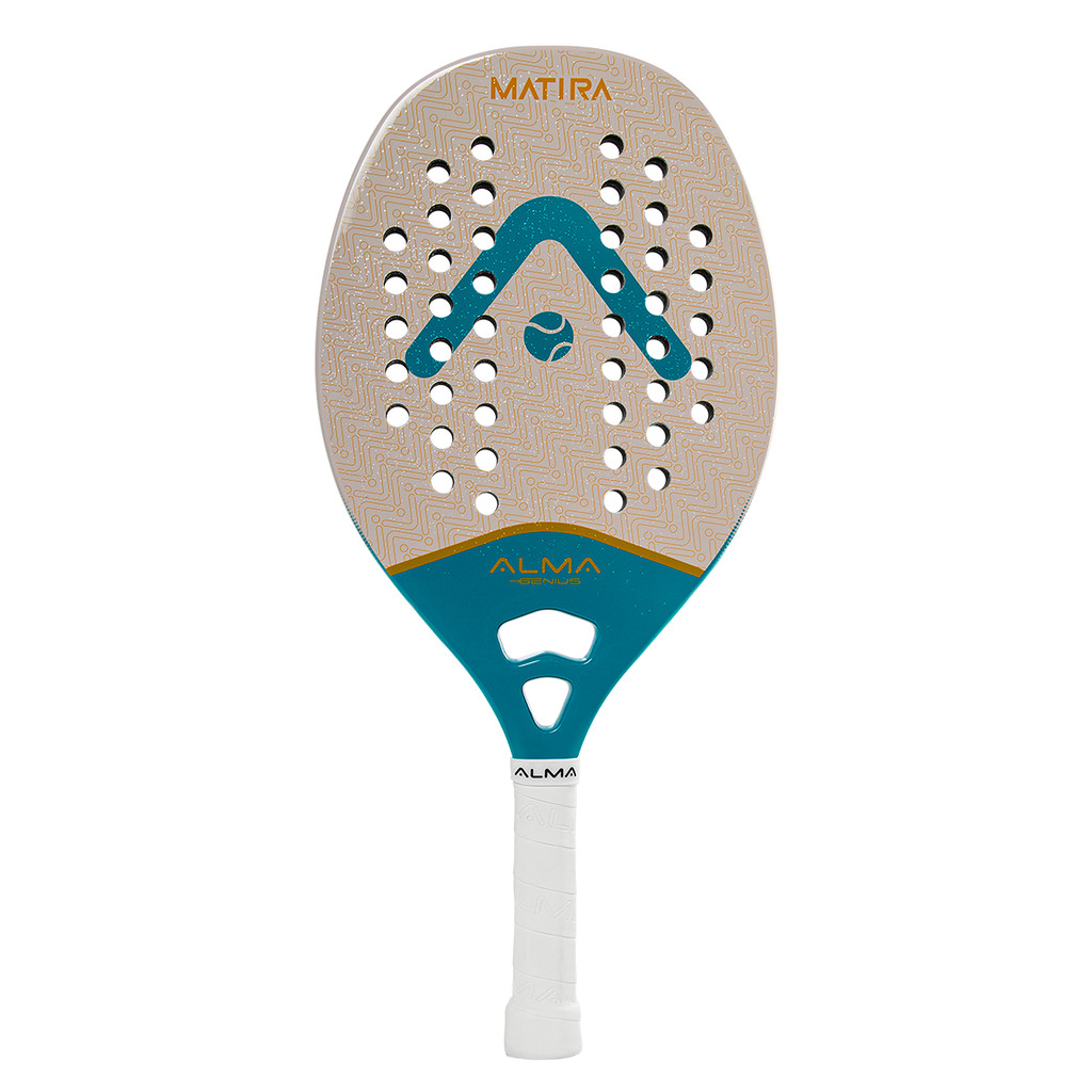 Raquete Beach Tennis Matira 1K Offwhite Verde Alma Genius
