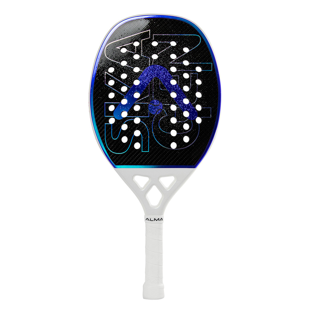 Raquete Beach Tennis Skagen 3K Branca e Azul Alma Genius