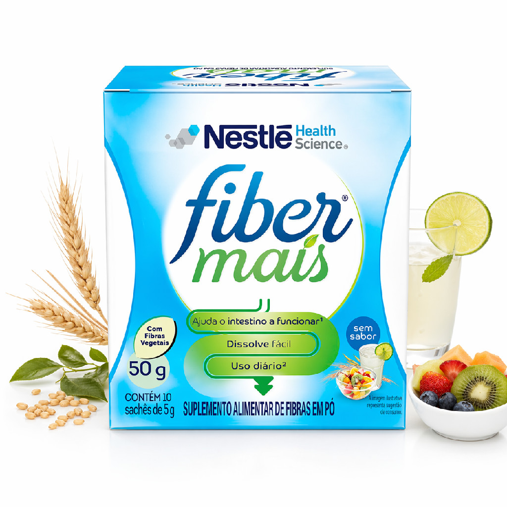 Nestlé Fiber Mais Suplemento Alimentar Em Pó Caixa Com 10 Un