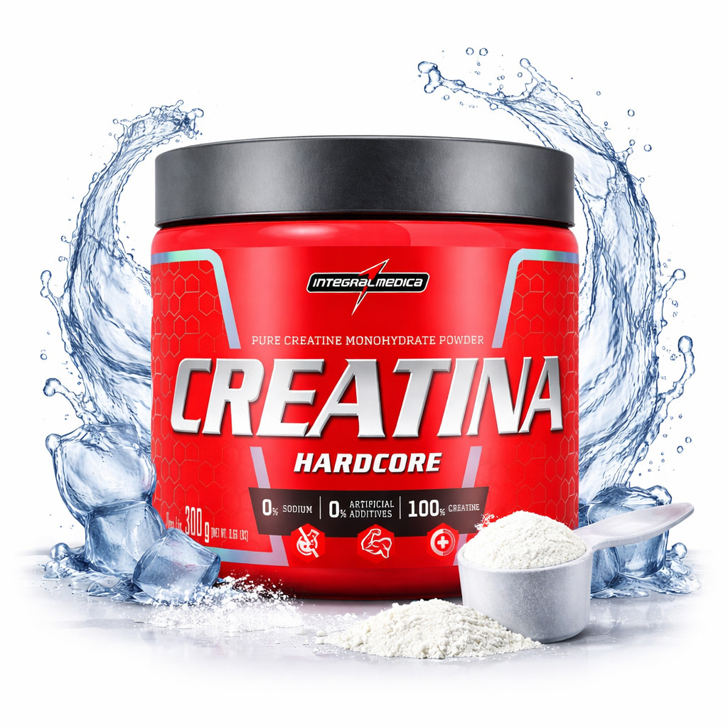 Creatina Integralmédica Hardcore 150g 300g Monohidratada 100% Pura Original Creatina em Pó …