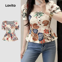 Lovito Blusa Casual Feminina Primavera/Verão L190ED006