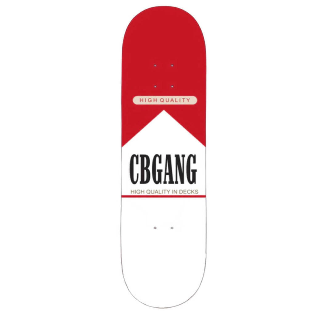 Shape Skate Marfim 7 Lâminas CBGANG Marfim Cigarrete Red + Lixa Nacional Grátis