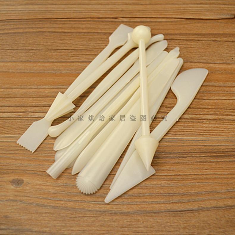 Zhou Yi mesmo estilo integrado cozimento fondant bolo doces flor forma escultura moldar faca fondant boneca cerâmica mac