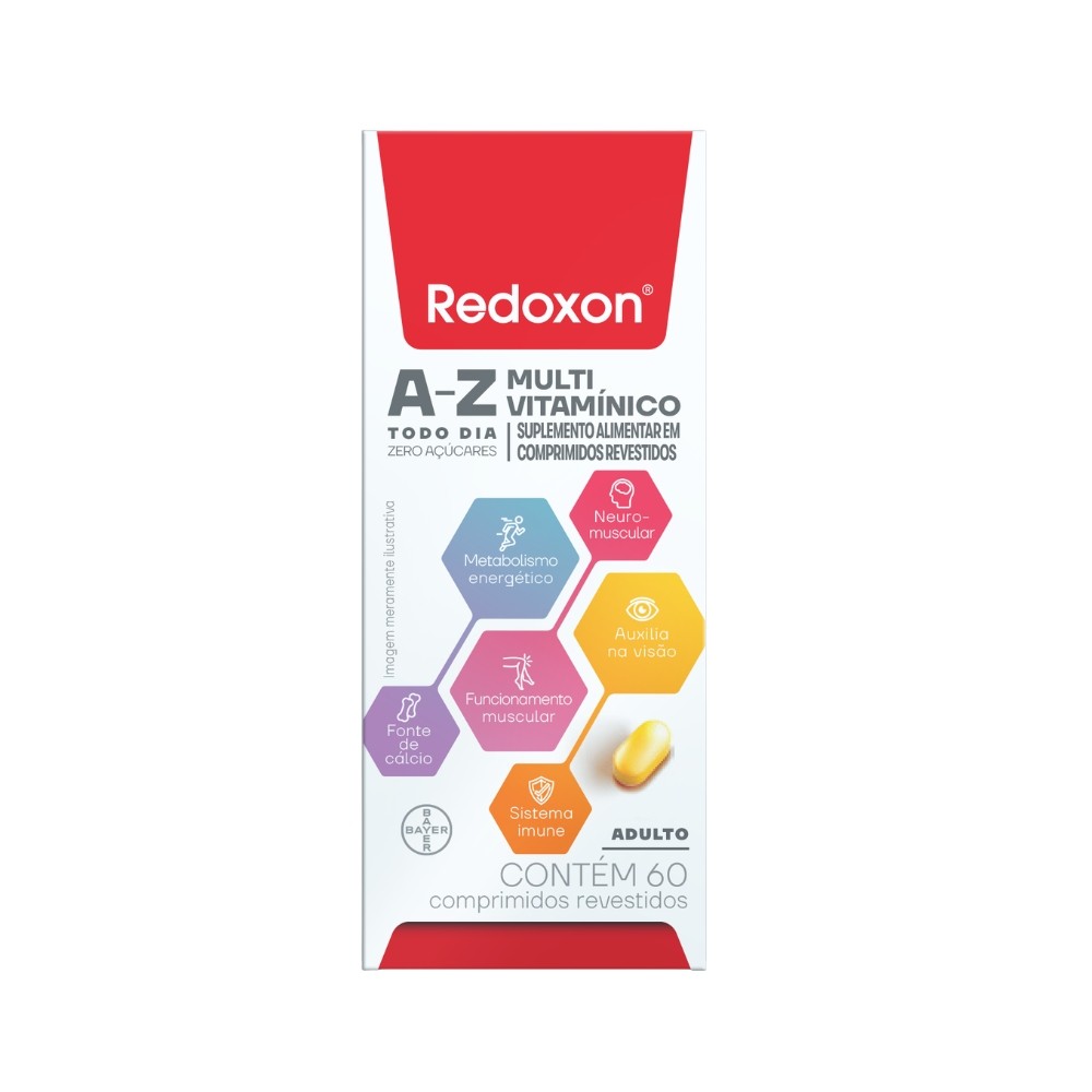 Redoxon Multivitaminico, Suplemento Alimentar, Fonte de Vitaminas, A, B12, C, D, Ferro, Zinco