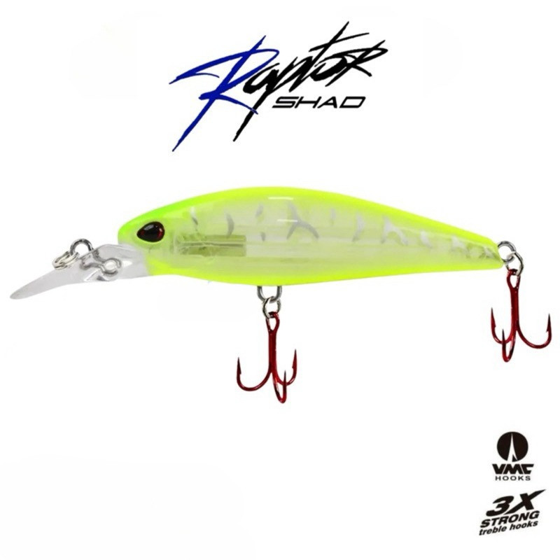 Isca Artificial Raptor Shad 70 - 7cm / 8g - Marine Sports - Todas as Cores - Robalo Traíra Tucunaré