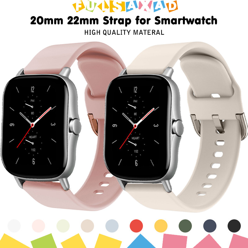 Pulseira Strap Silicone 20mm 22mm Para Smartwatch Amazfit Bip 6 5/3 Pro U Pro/GTR MINI GTS 5 4/3/Samsung Galaxy FE 7 6 5