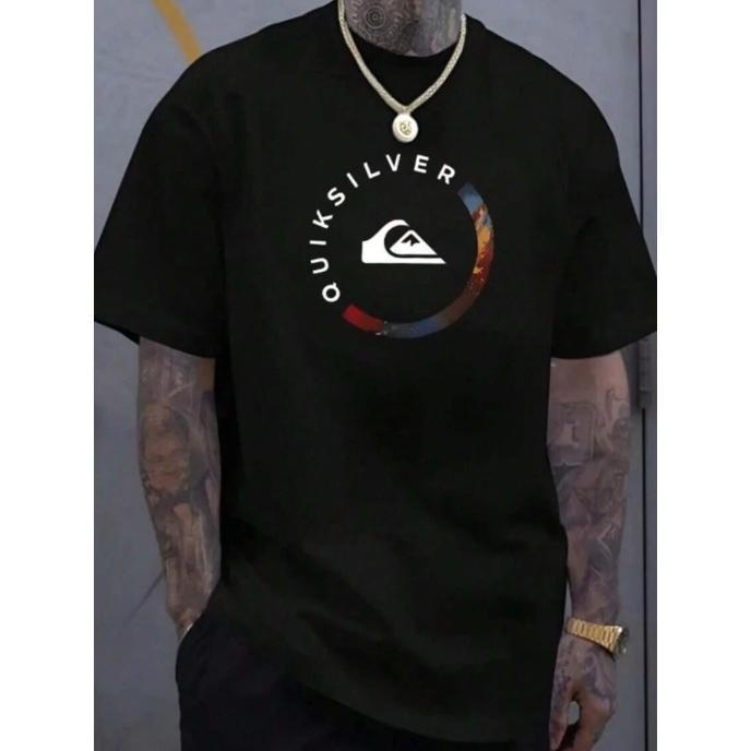 Camiseta masculina estilosa luxo "quicksilver" blusa masculina peruana camisa streetwear 100% algodã
