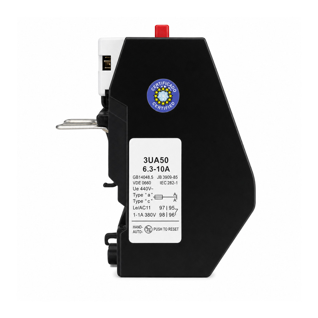 Relé Térmico Sobrecarga Modelo 3UA50 Ajuste 6,3 - 10Amp