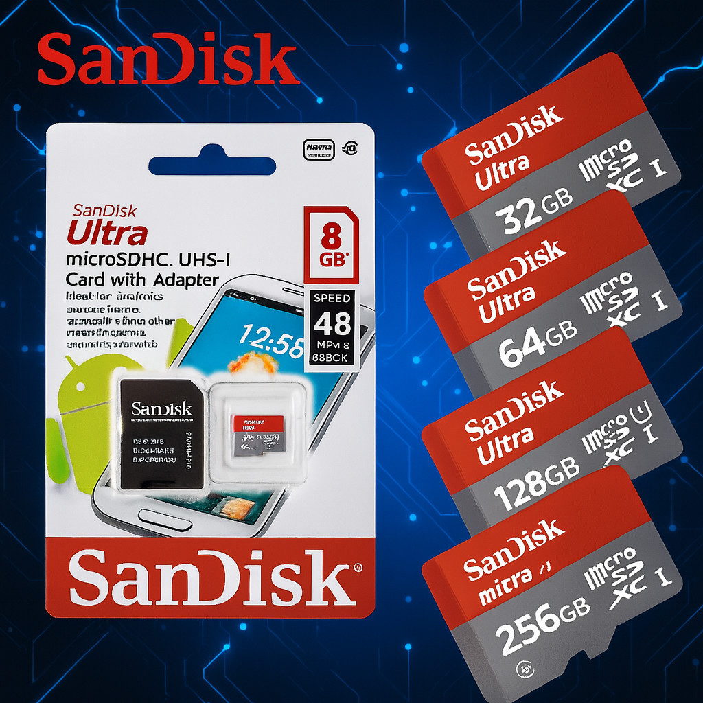 Cartão de Memória Sandisk MicroSD 128 GB-1 TB Ultra Classe A 10 Câmera Segurança CFTV e Drone