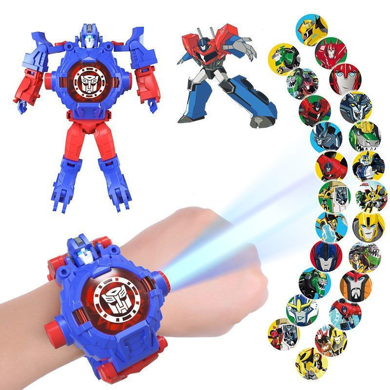 Relógio Robô Transformador Urso de Pelúcia/Transformadores/Optimus Prime/Modelo para Meninas 3AFD