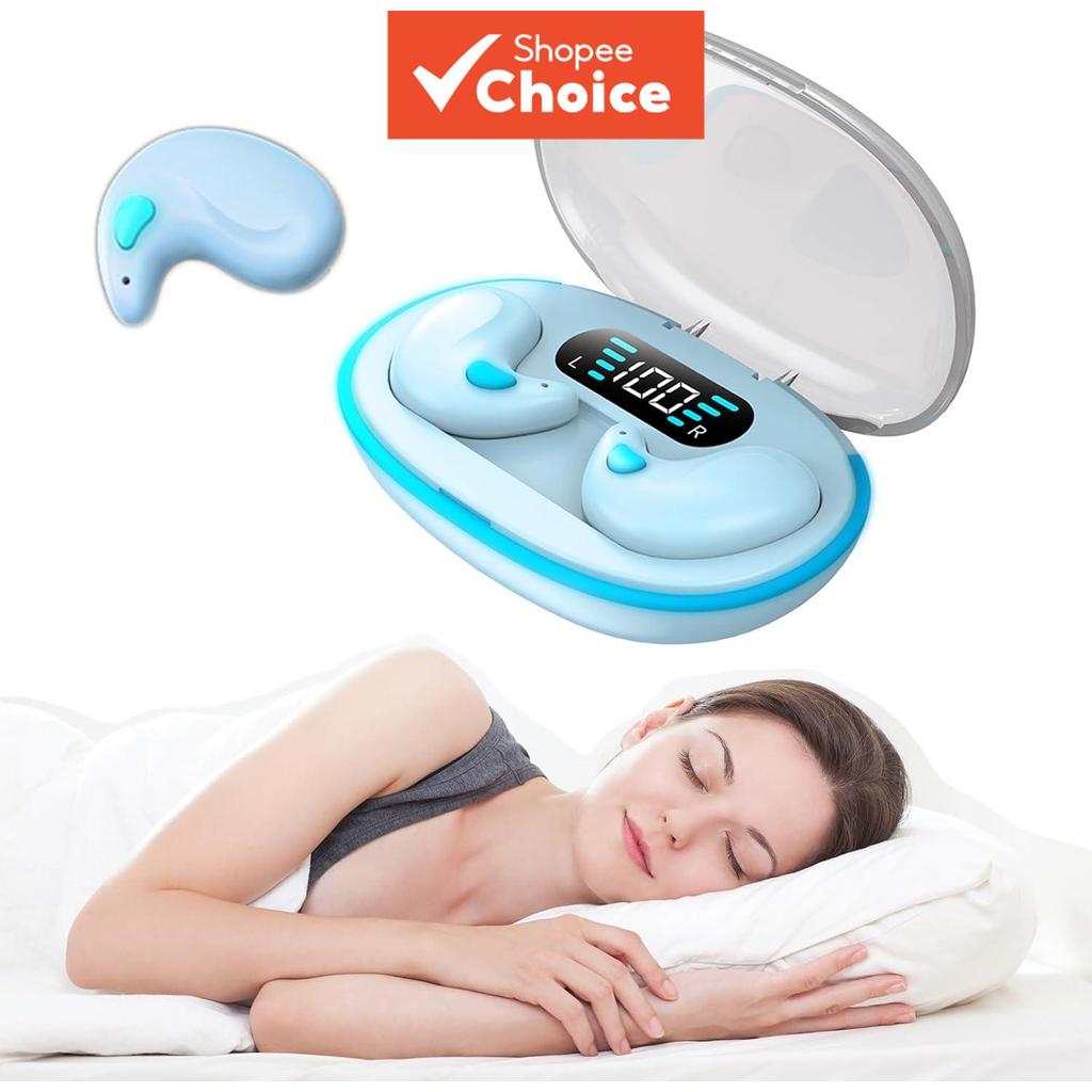  CP-S5 Fones de ouvido para dormir, Mini fones sem fio para trabalho, Fone Bluetooth estéreo com microfone e chamada HD