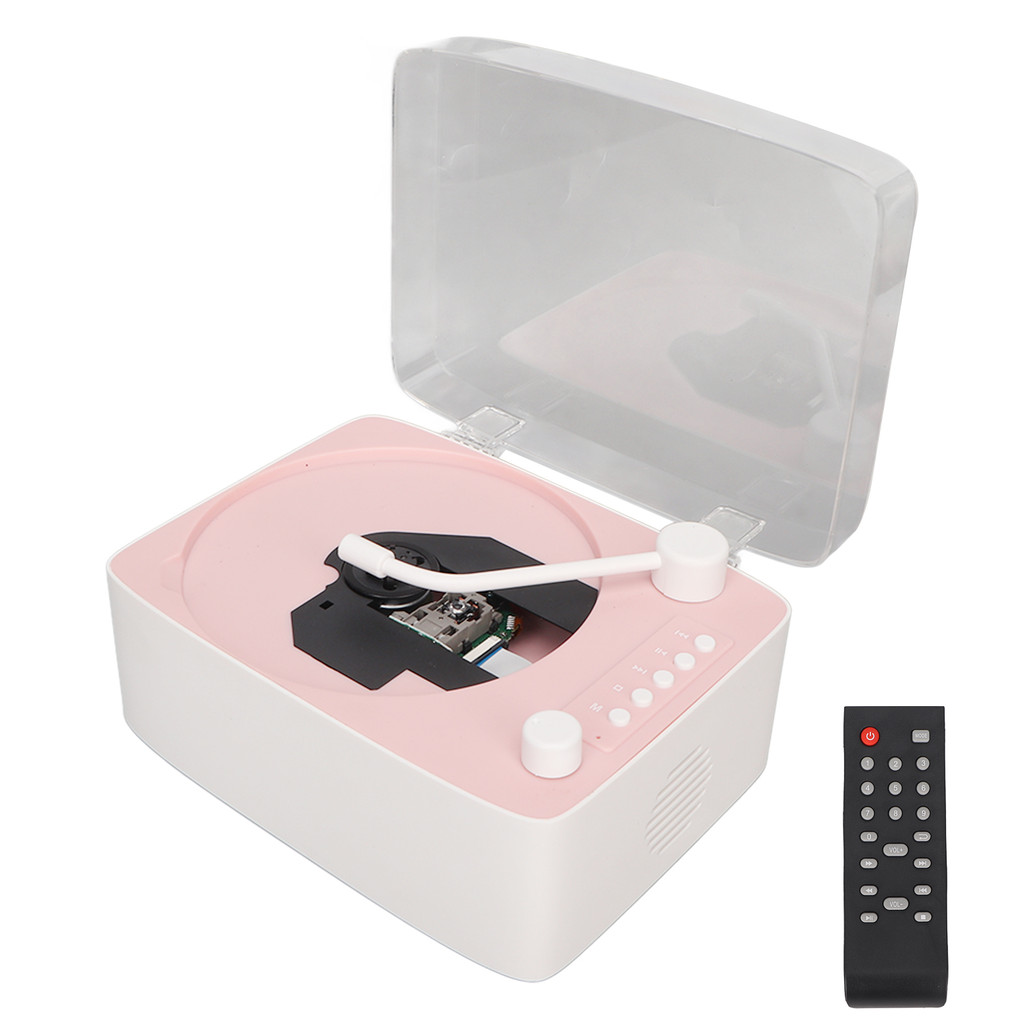 Bluetooth CD Player Alta Fidelidade Som Alto-Falante Suporta AUX USB Leitor De Música Com Controle Remoto Capa Poeira Pa