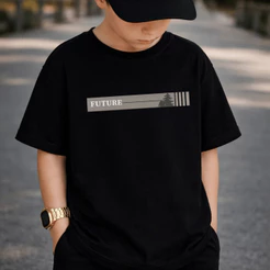 Camiseta Infantil e Juvenil Estampada Future Linha 100% Algodão Premium Criança Personalizada Unissex Blusa Camisa