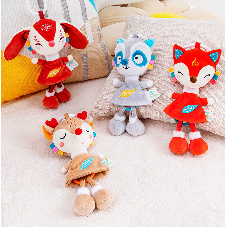 Bebê Sensorial Pendurado Chocalhos Macio Aprendizagem Brinquedo Animais De Pelúcia Carrinho Infantil Carro Cama Berço