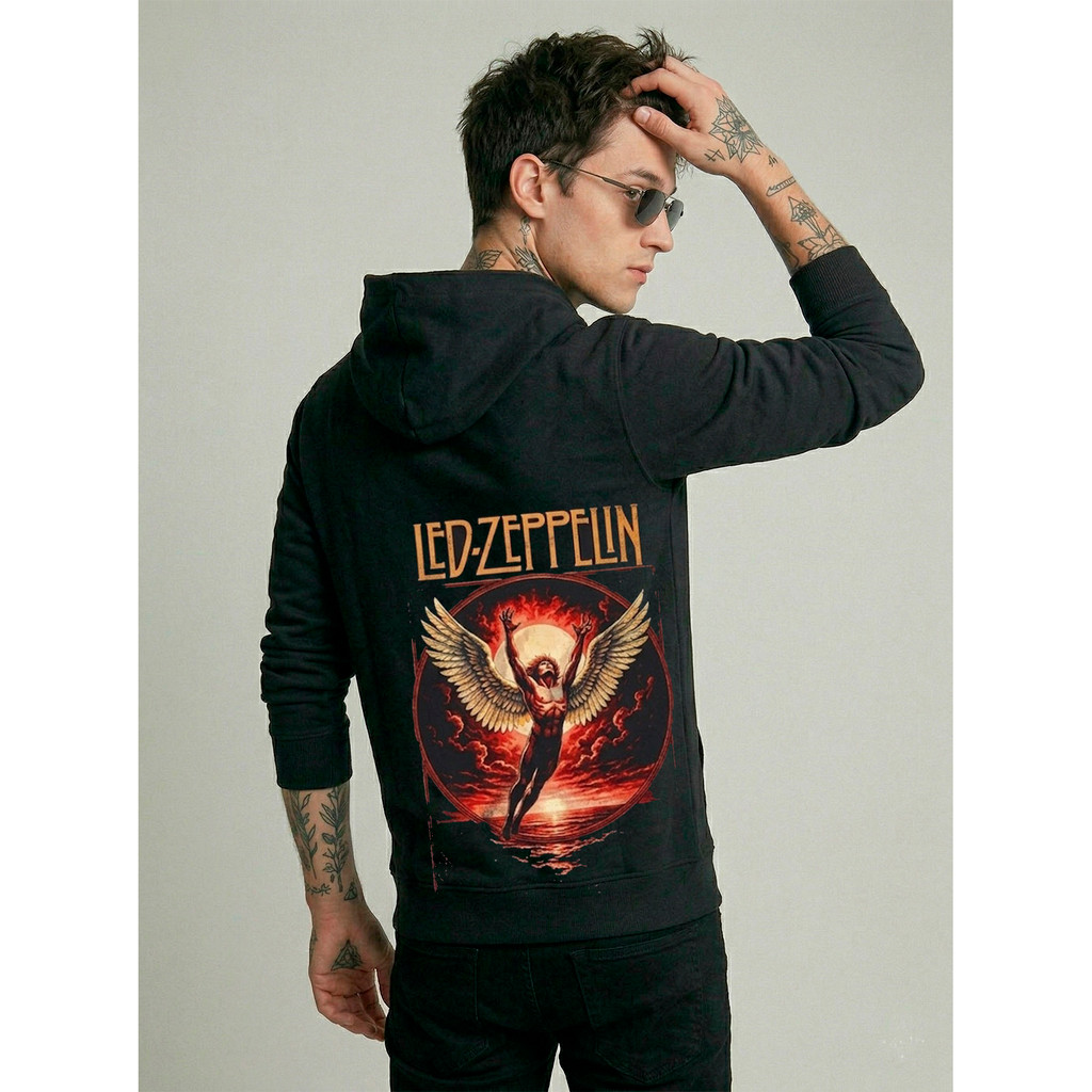 Moletom Led Zeppelin Masculino Unissex Flanelado Quentinho Streetwear Premium Casaco Confortável Estiloso Envio Imediato